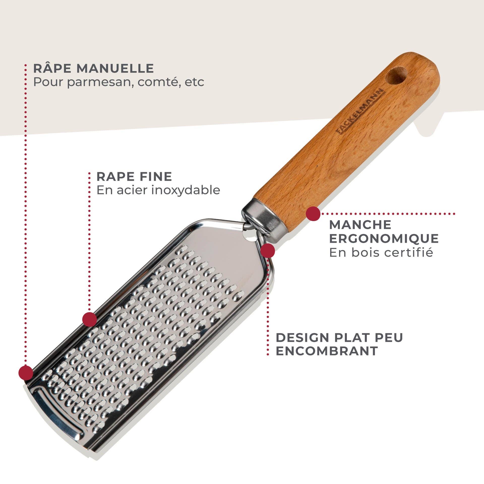 Zenker - Wholesale Grater - Manual cheese grater 22 cm Fackelmann Pizza & Pasta2