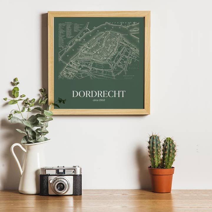 Dordrecht in vintage style for wholesale by Vintage Stadskaart