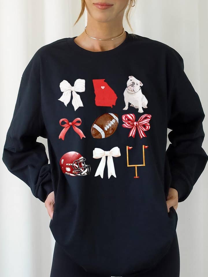 Georgia Football Graphic Long Sleeve Tee for wholesale by COLORBEAR
