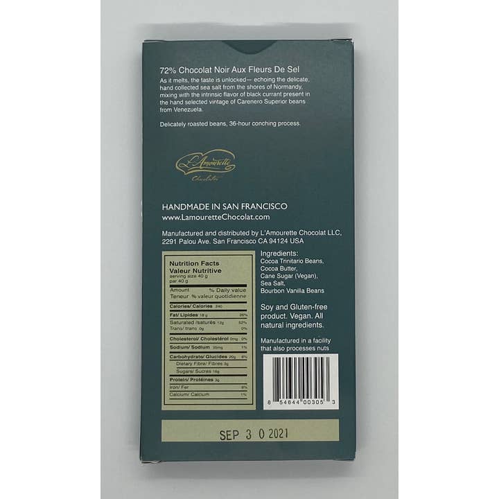 L'Amourette Chocolat - Wholesale Chocolate Bar - 72% Dark Chocolate Happy Christmas2