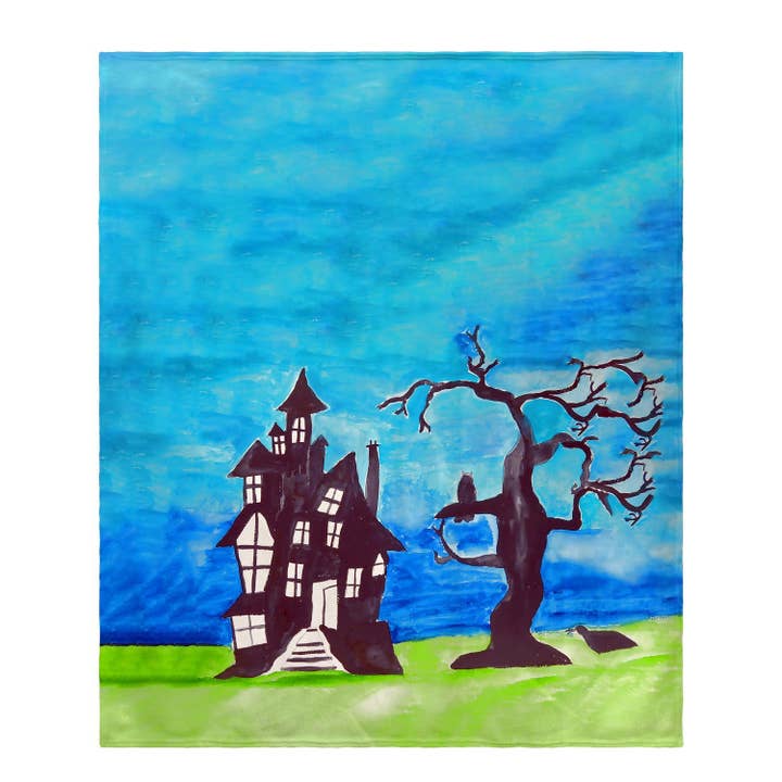 Plaid polaire Haunted House pour la vente par Betsy Drake Interiors