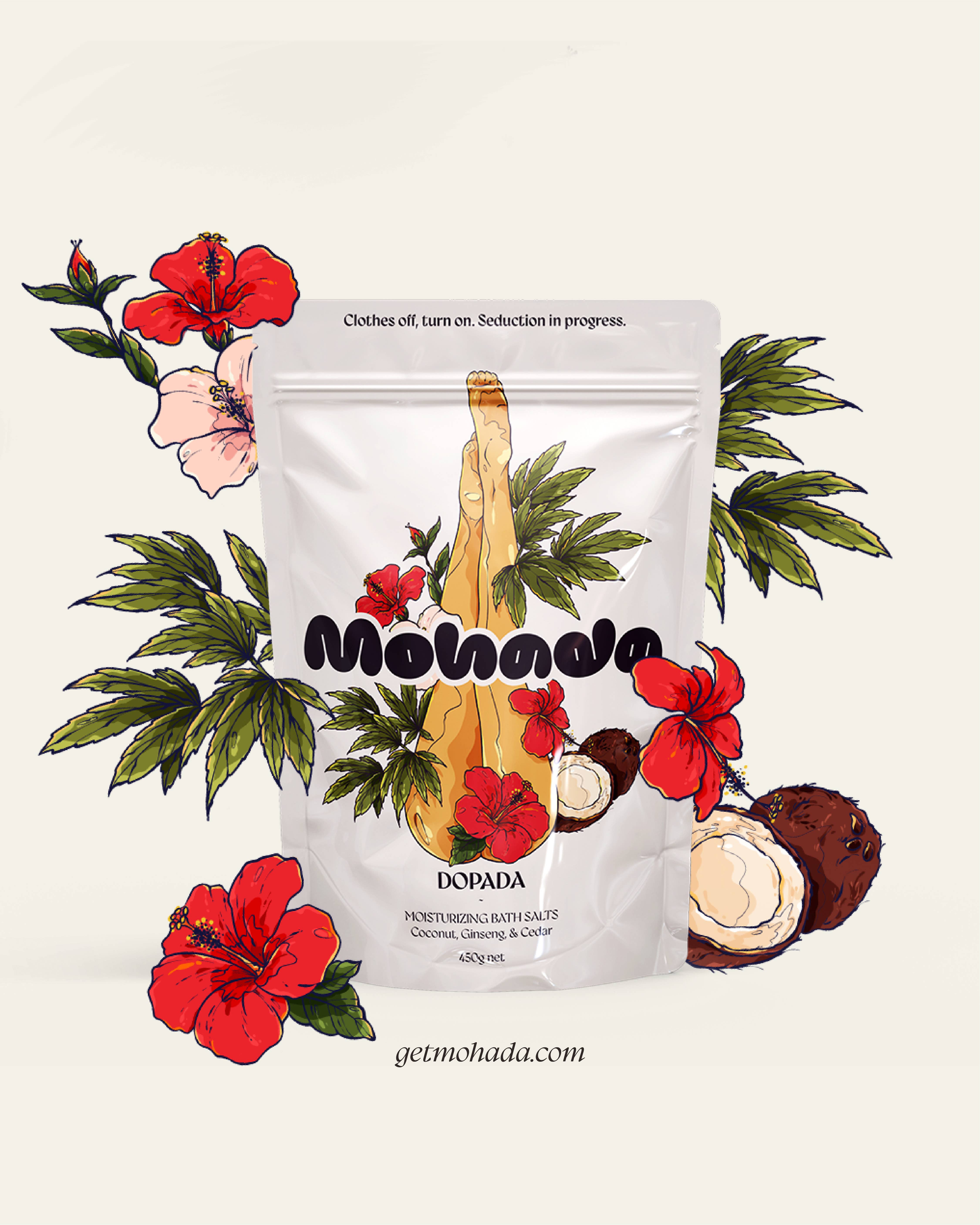 MOHADA - Wholesale Bath Salts - Skin Restoring Bath Soak with Adaptogens Self-Care Gift MINI 4oz Bath Salts Self-Care Spa Gift 1lb