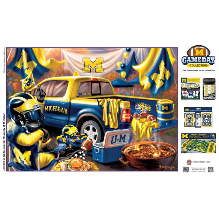 Masterpieces Puzzles - Wholesale Puzzle - Adult - Michigan Wolverines - Gameday 1000 Piece Puzzle