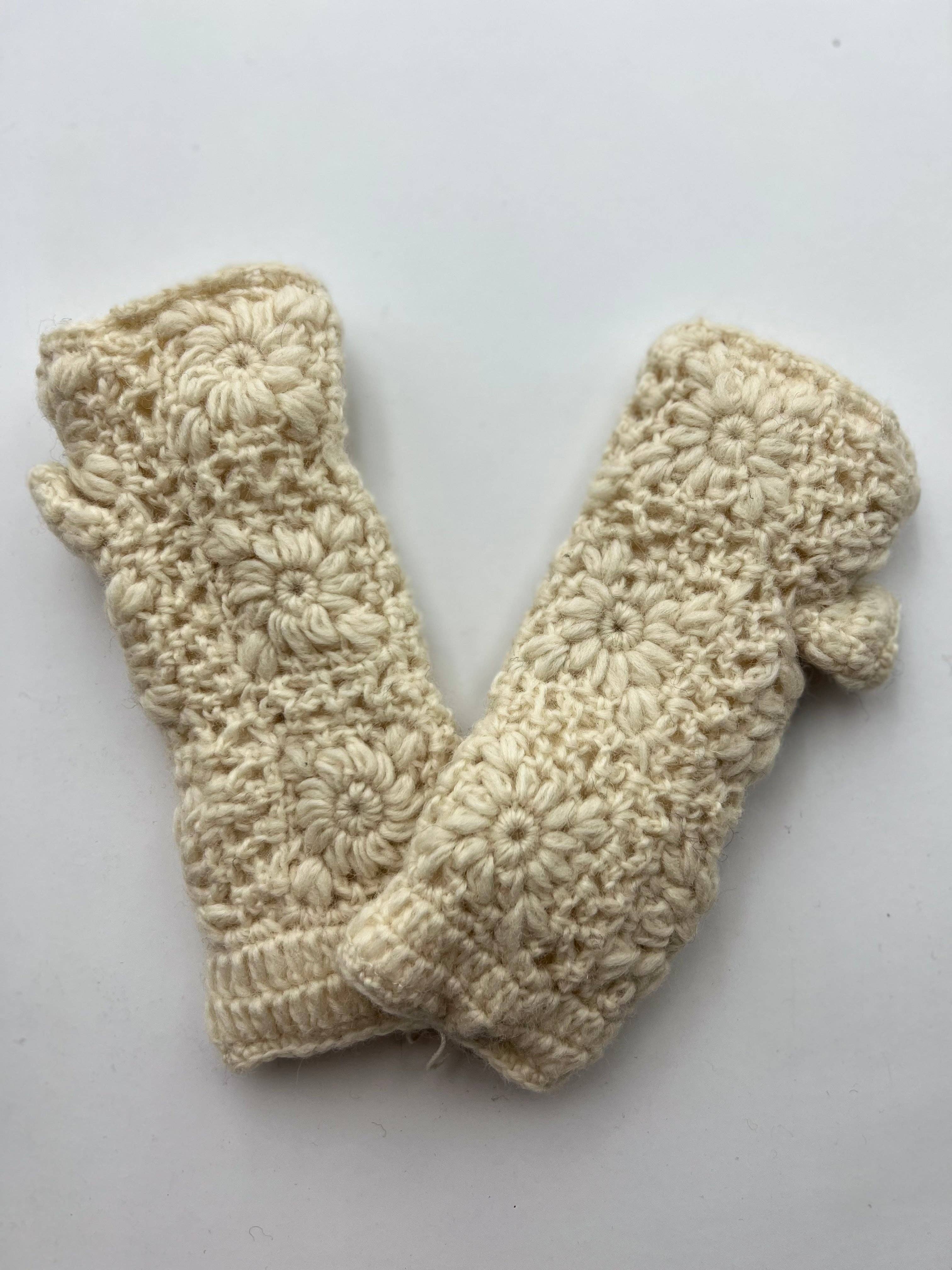NURBU INC. - Wholesale Gloves - Women's - Regular White Fingerless Gloves for Women0