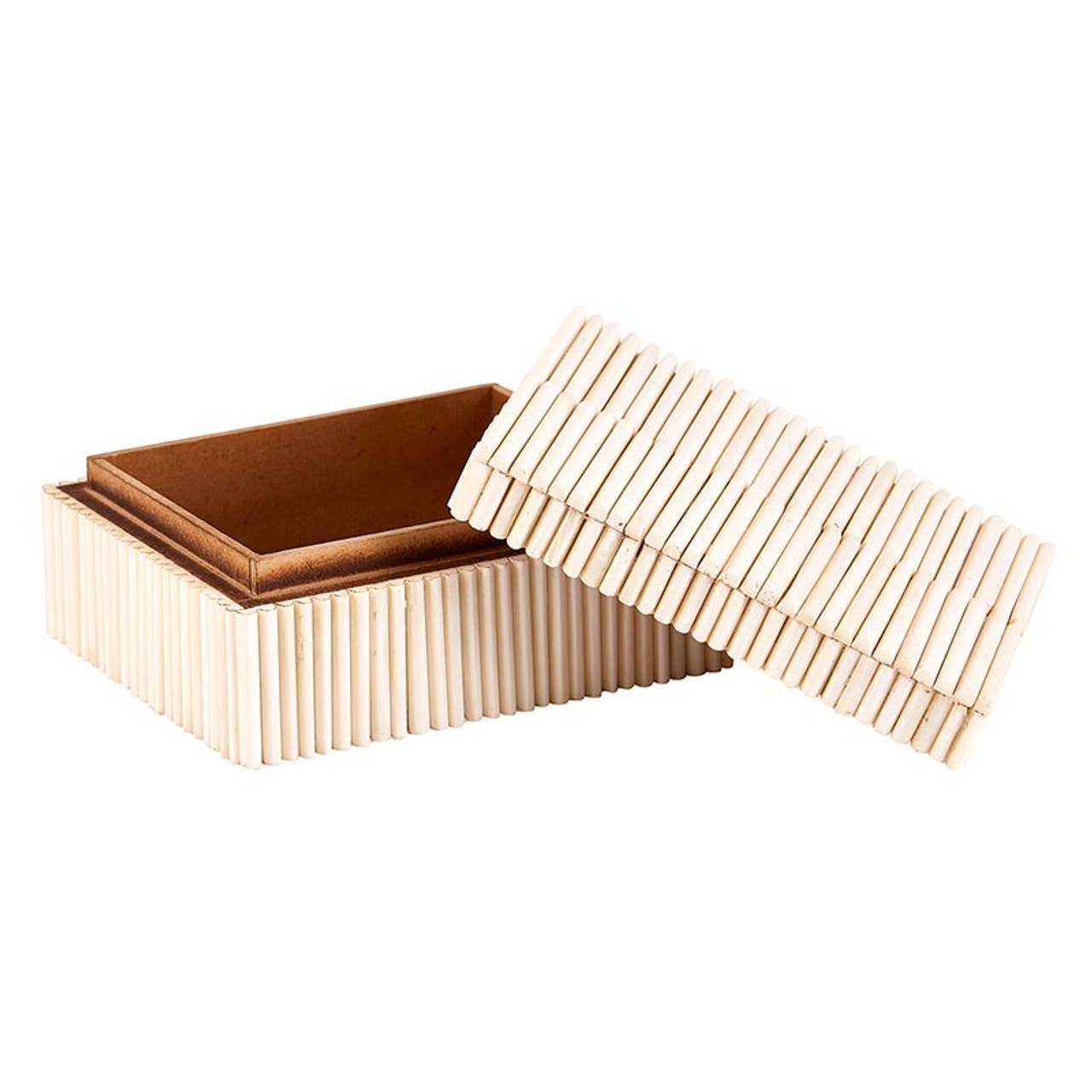 47th & Main (Creative Brands) - Wholesale Decorative Box - White Stripe Keepsake Box1