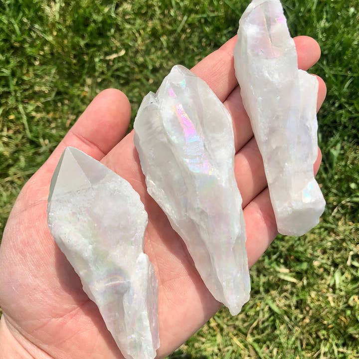 New Moon Beginnings - Wholesale Spiritual Stone/Crystal - Raw Angel Aura Quartz Crystal Point2