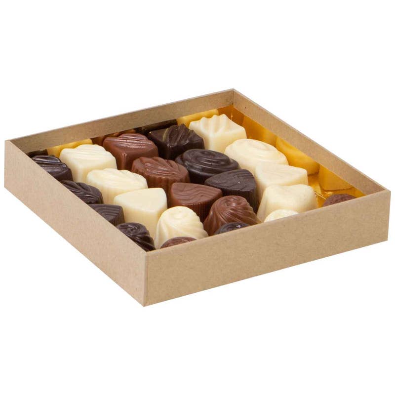 Deffrennes - Wholesale Gift Box - Sweet Chocolate Square Kraft Box 15x15x3 cm1