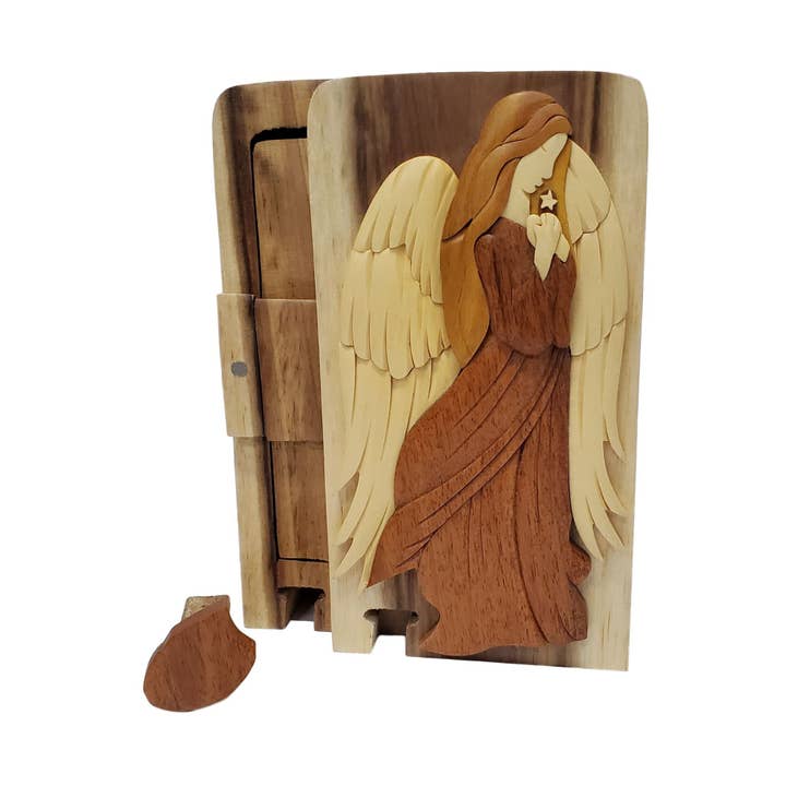 Paradigm Imports - Wholesale Decorative Box - Perfect Angel - Hand Carved Wooden Keepsake Gift Box3