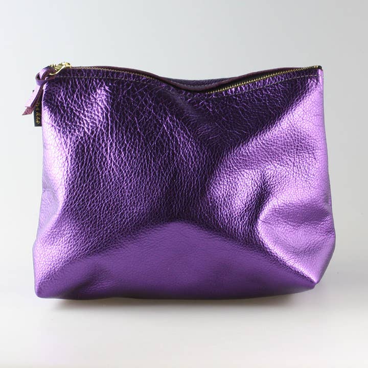 Zina Kao Exclusives - Wholesale Makeup/Cosmetic Bag - The Metallic Makeup Clutch: 3 sizes! (Stewart/Martin/Loren)