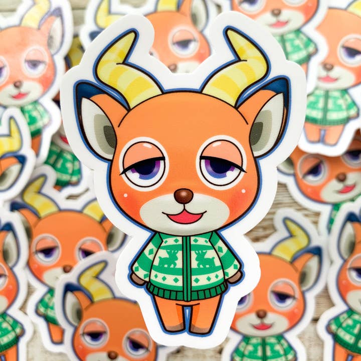 Beau Animal Crossing Vinyl Sticker / New Horizons / ACNH / Waterproof for wholesale by Trash Goblin