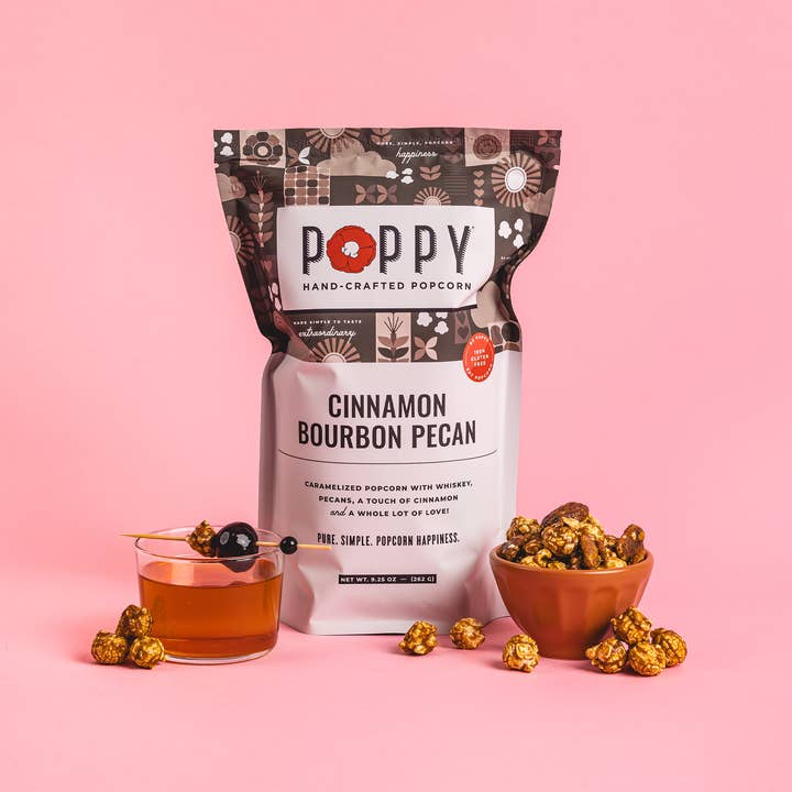Poppy Hand-Crafted Popcorn - Vente Pop-corn - Cannelle Bourbon Pecan Popcorn2