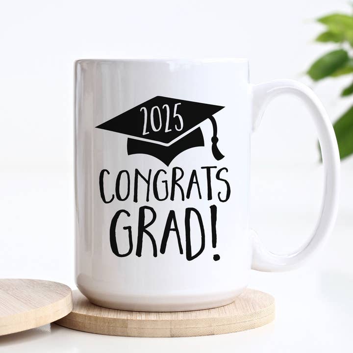 Heart & Willow Prints - Wholesale Coffee Mug - Congrats Grad Class of 2025 Graduation Mug, Graduation Gift