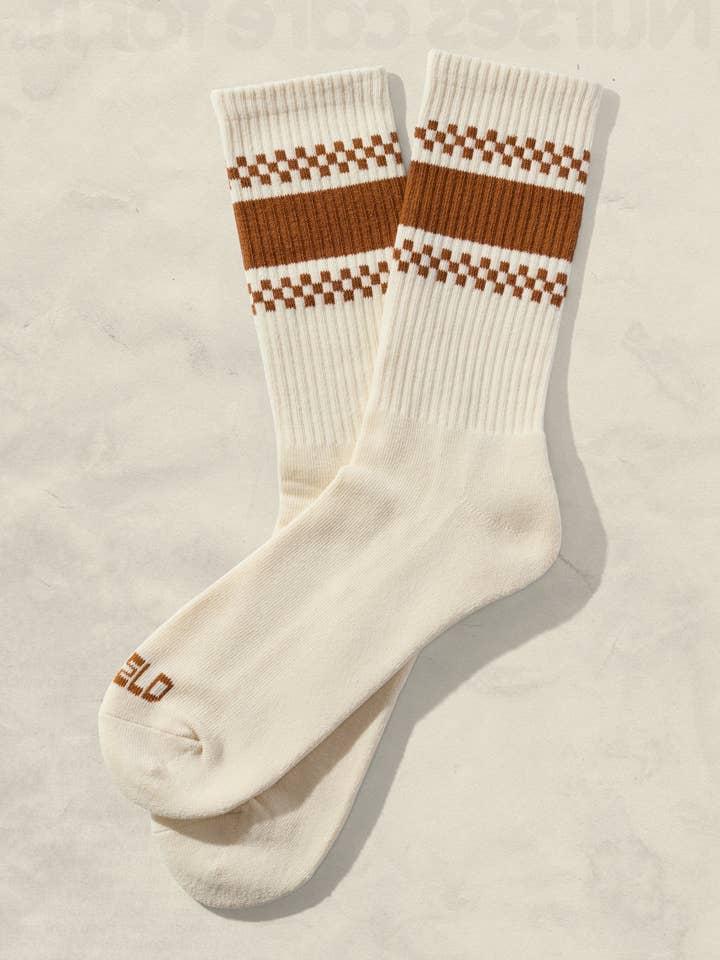 Weld Mfg. - Wholesale Socks - Unisex - Checkerboard Striped Crew Socks5
