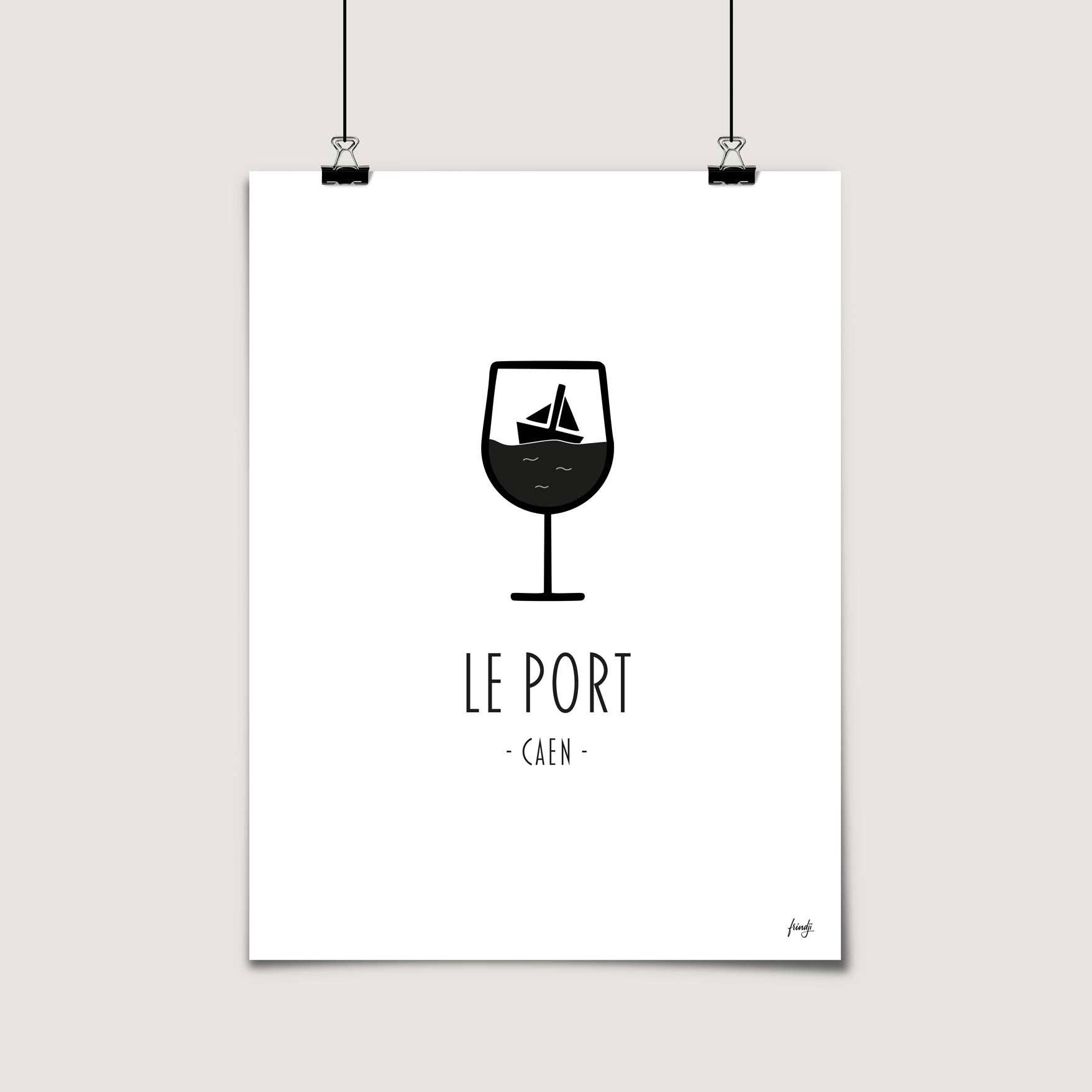 Frindji – Großhandel Poster – Hafenplakat von Caen2