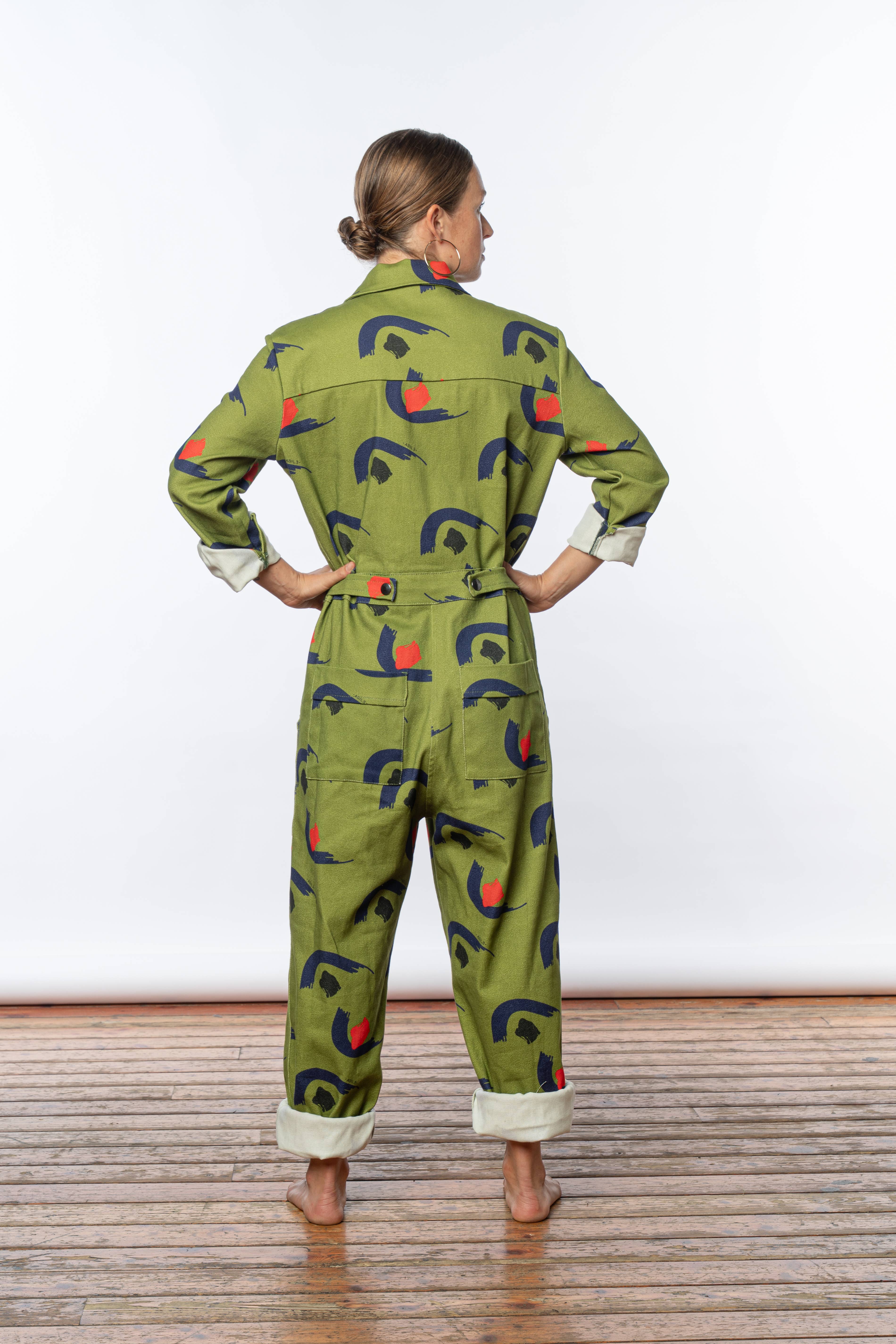ASILE – Engroshandel Jumpsuit - Unisex – DRAKTEN Asile – Print Spicy Green3