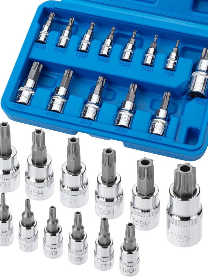 Bates- Torx Bit Socket Set, 13 pcs, TT8-TT60, 1/4 3/8 & 1/2 for wholesale by Bates Choice