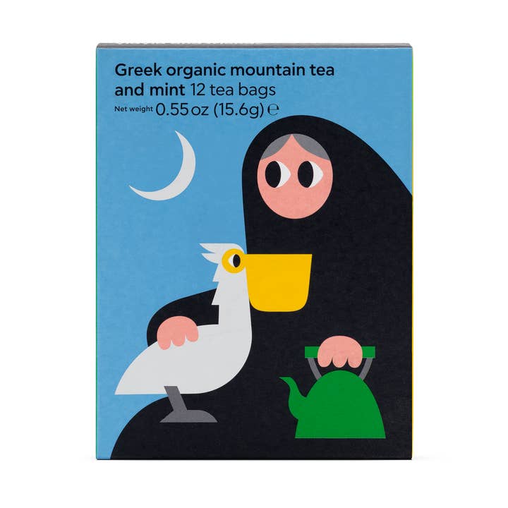 Yiayia and Friends Greek Organic Mountain Tea & Mint for wholesale by Hellenic Farms