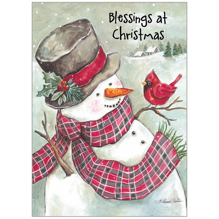 Snowman & Cardinal Friend Faith Holiday Cards in a Box for wholesale by Legacy