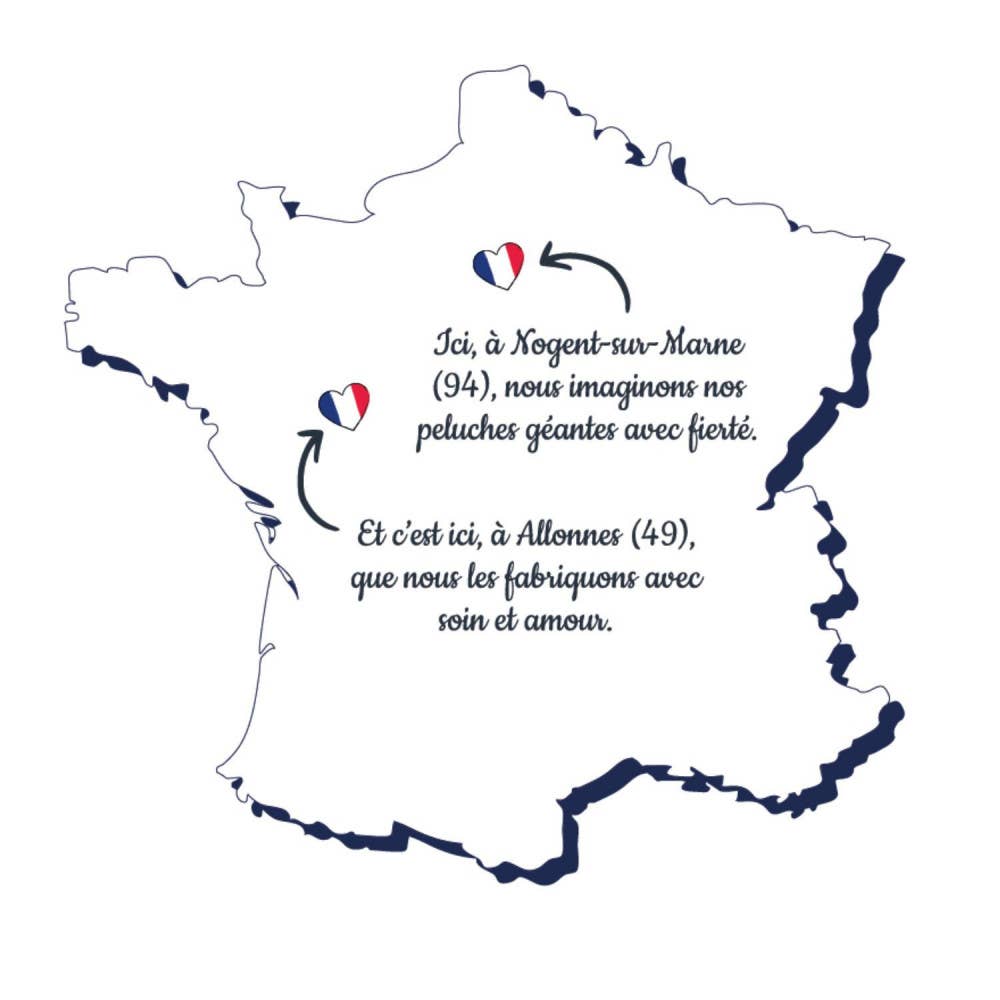 Pioupiou et Merveilles - Wholesale Stuffed/Plush Toy - Kids & Baby - Giant Plush Bear Augustin Beige 70cm - Made in France5