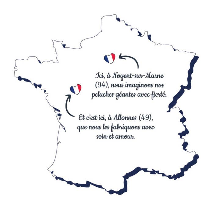 Pioupiou et Merveilles - Wholesale Stuffed/plush toy – Kids & baby - Giant Plush Bear Augustin Beige 70cm - Made in France5