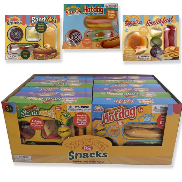 Stretcheez Fidget Snack Pack in 12 pc PDQ for wholesale by Thin Air Brands