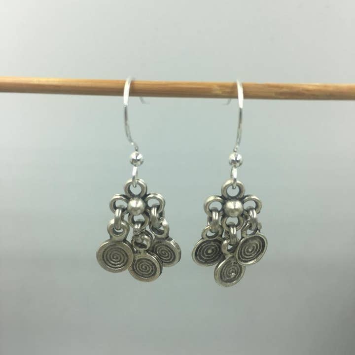 Boucles d'oreilles cascade en spirale pour la vente par Volare