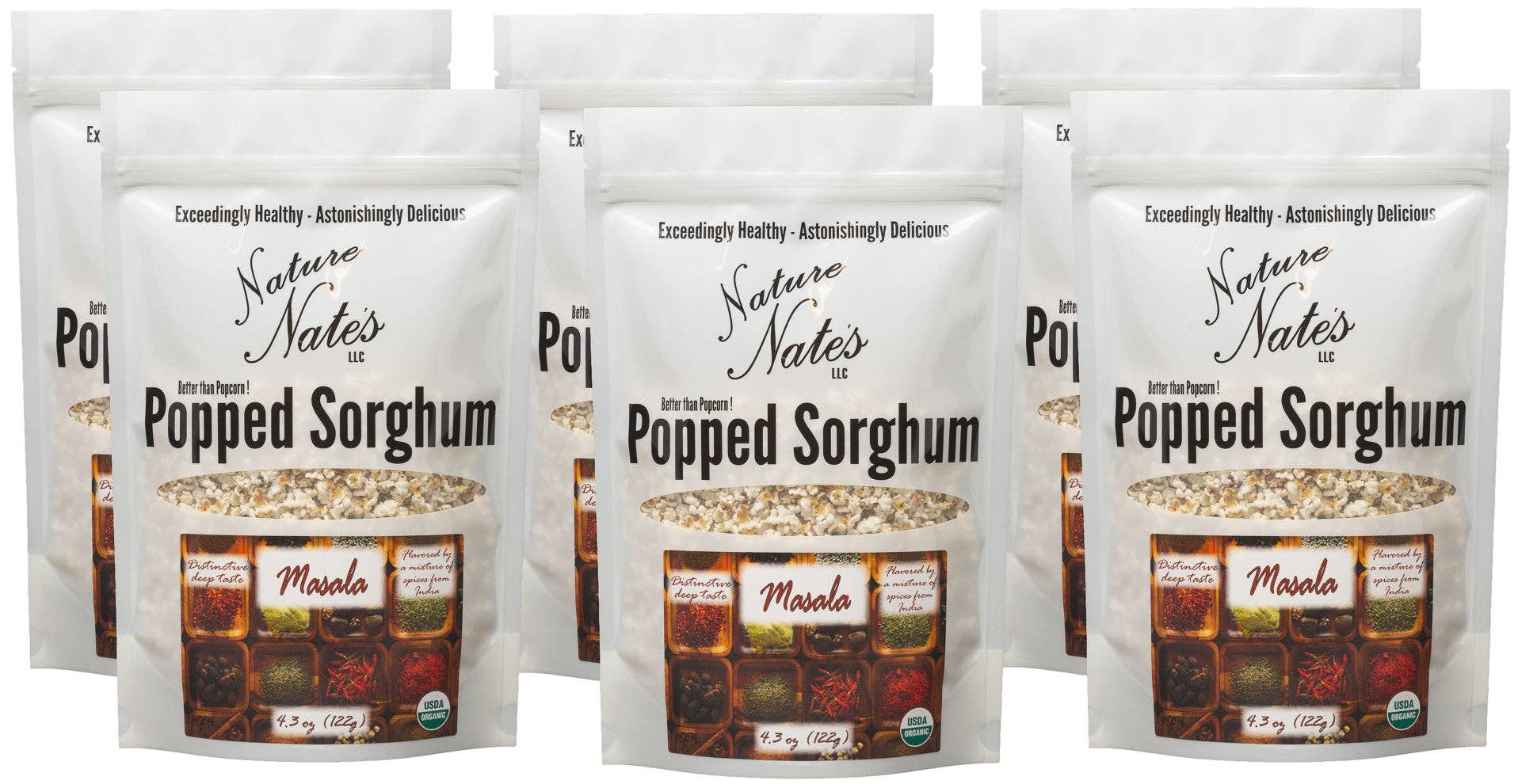 Nature Nate's LLC - Wholesale Gepofte snack - Gepofte Sorghum Masala3