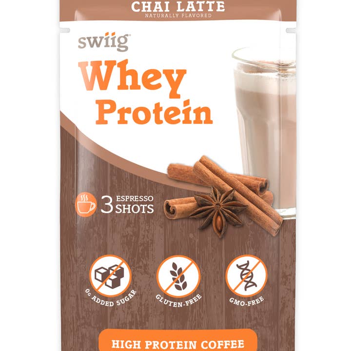swiig Single Serve Whey Chai Latte 10pk for wholesale by swiig
