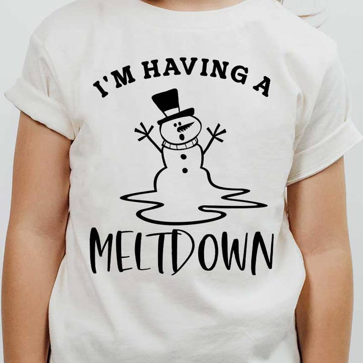 I'm Having A Meltdown Snowman Kids Graphic Tee for wholesale by Kids By Kissed Apparel
