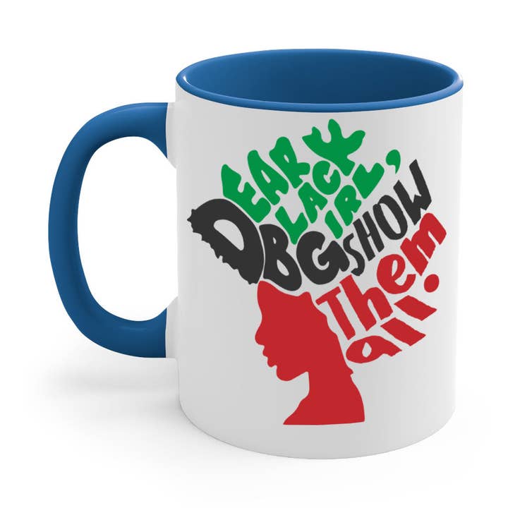 cara ragazza nera, mostrali tutti i colori 175 # - parole nere - frasi - tazza/tazza da caffè per la vendita all'ingrosso da parte di Mugs R Us