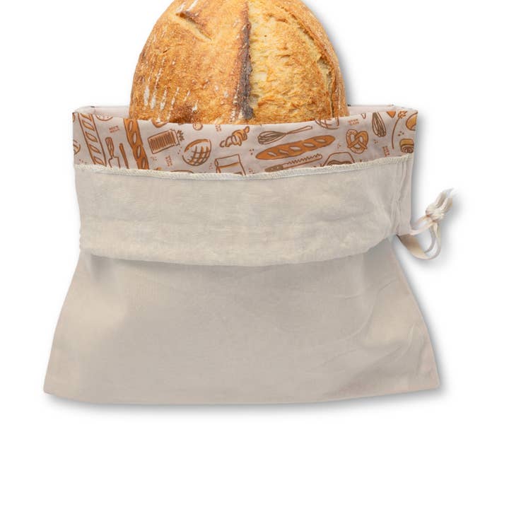 New! Artisan Bread Bag-Natural, Bakery Lane lined for wholesale by Bee's Wrap