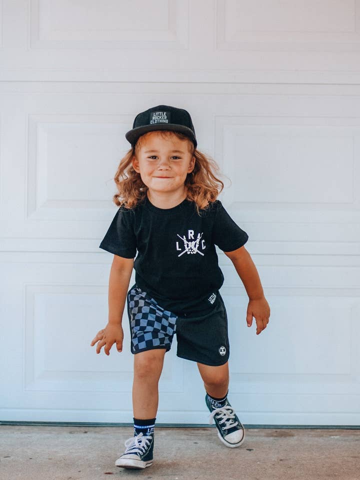 Checkered Swim Shorts for wholesale by Little Rocker Clothing