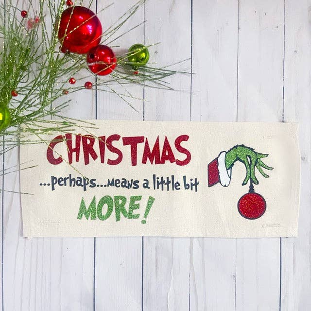 NOVITÀ! Pannello Festivo Glitter: Inverno, Palla di Natale Babbo Natale, Cuore, Ornamento, Verde, Rosso; GRINCH per la vendita all'ingrosso da parte di PillowPanels