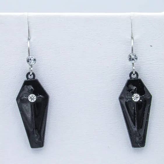 Blod röd och svart kista Dingla Örhängen för wholesale av Oh, Heart!