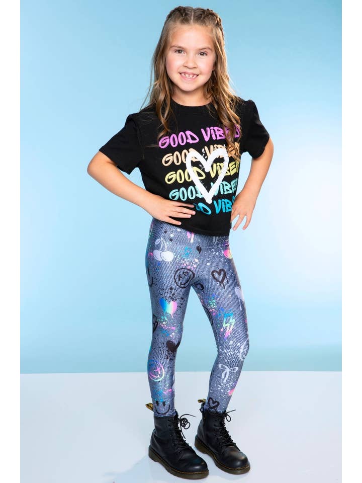PixieLane - Wholesale Fashion Leggings - Kids - High Shine Long Legging5