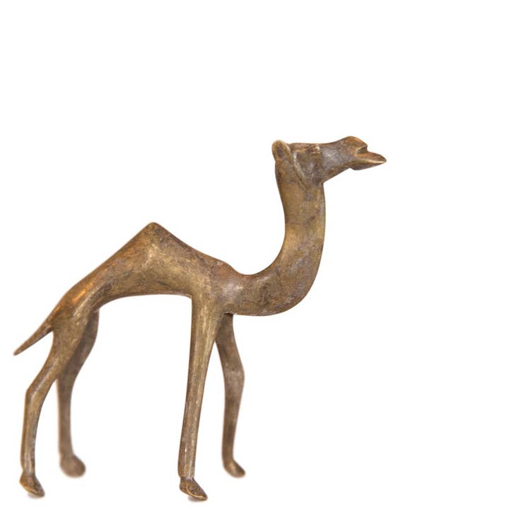 Vintage African Medium Bronze Camel for wholesale by Old New House