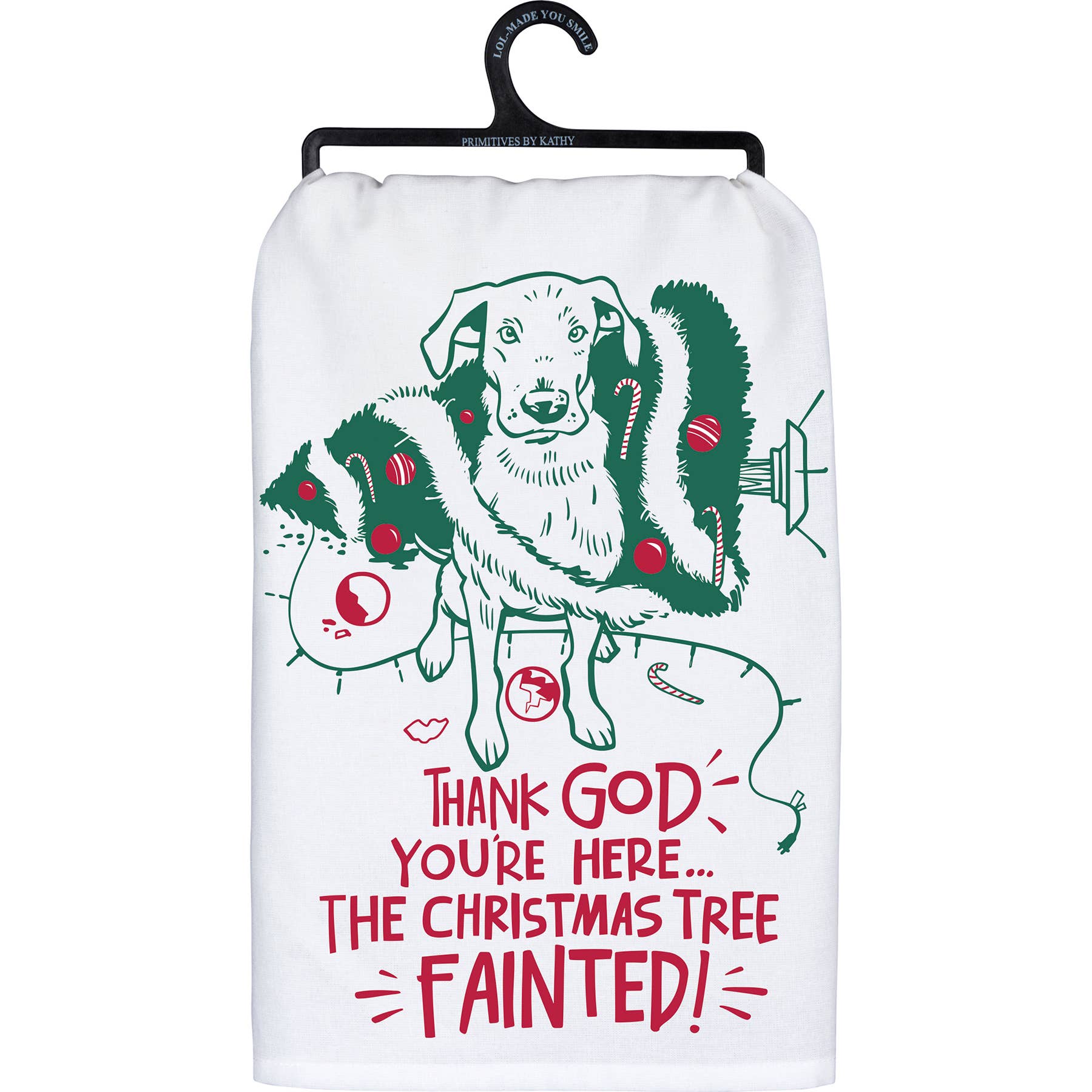 Primitives by Kathy - Wholesale Tea Towel - The Christmas Tree Fainted Kitchen Towel0