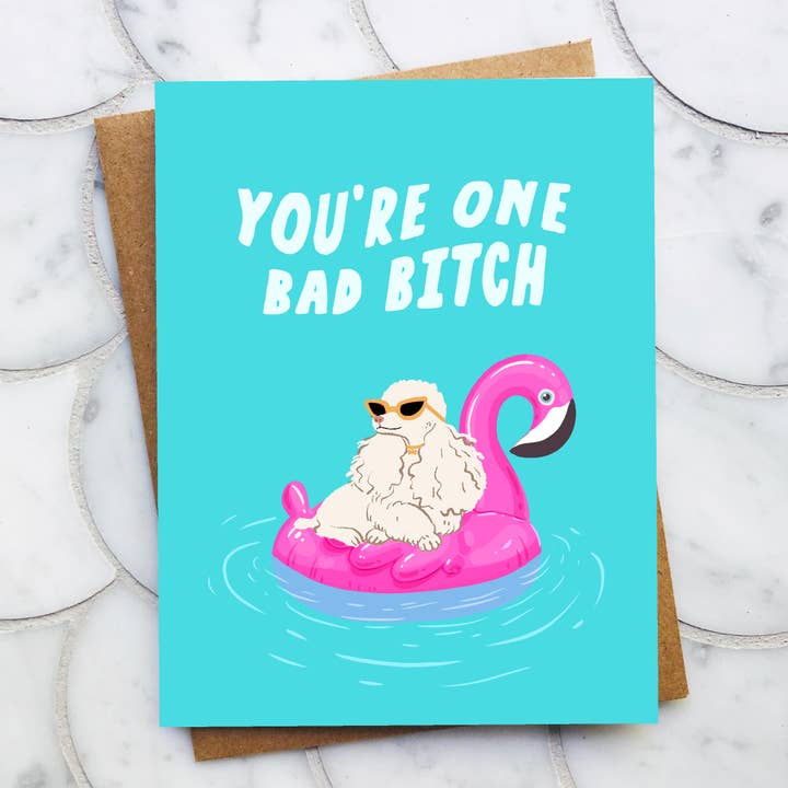 Top Hat and Monocle – wholesale Congratulations card – Bad B*tch Congratulations Card