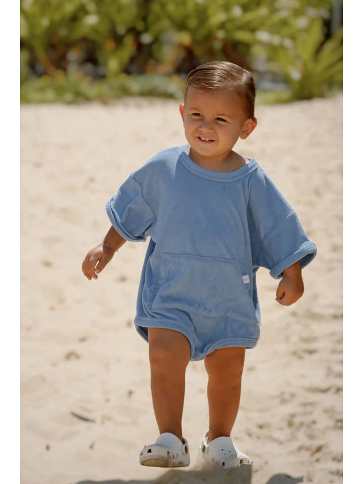 Blueberry Mini Terry Romper for wholesale on Faire3