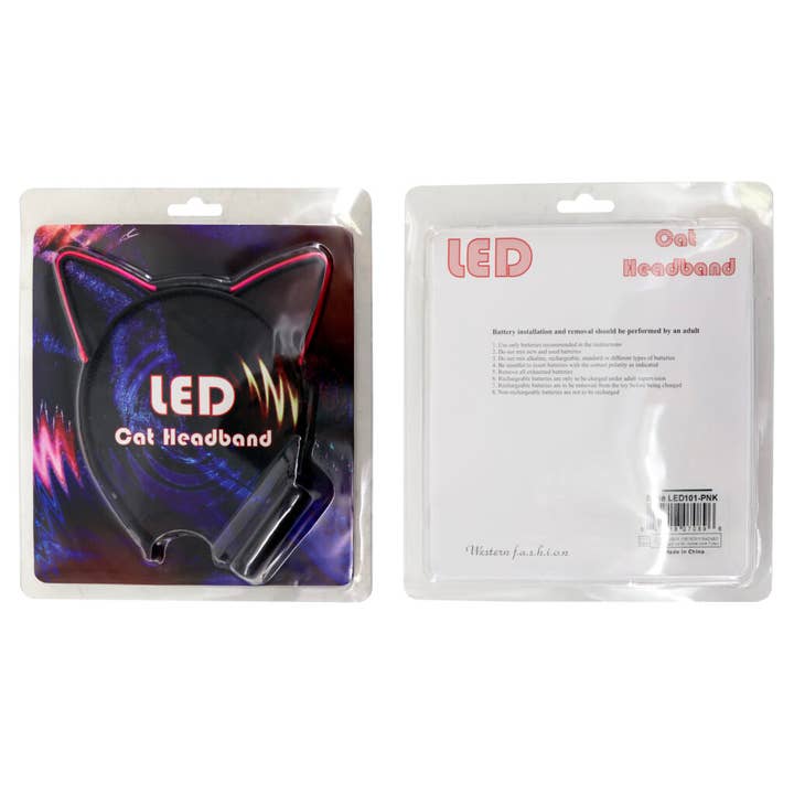 Western Fashion - Wholesale Fashion Headband - Women's - LED101 - LED Cat Headband14