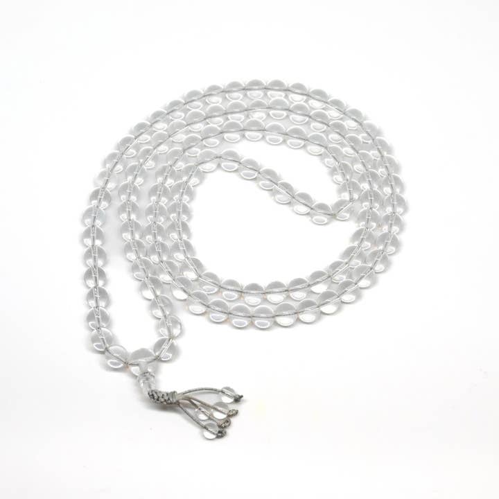 Namu Baru Inc. – Großhandel Gebetskette für den Hals – Zen 108 Bead Mala aus klarem Quarz, Gebetsperlen, 8 mm2