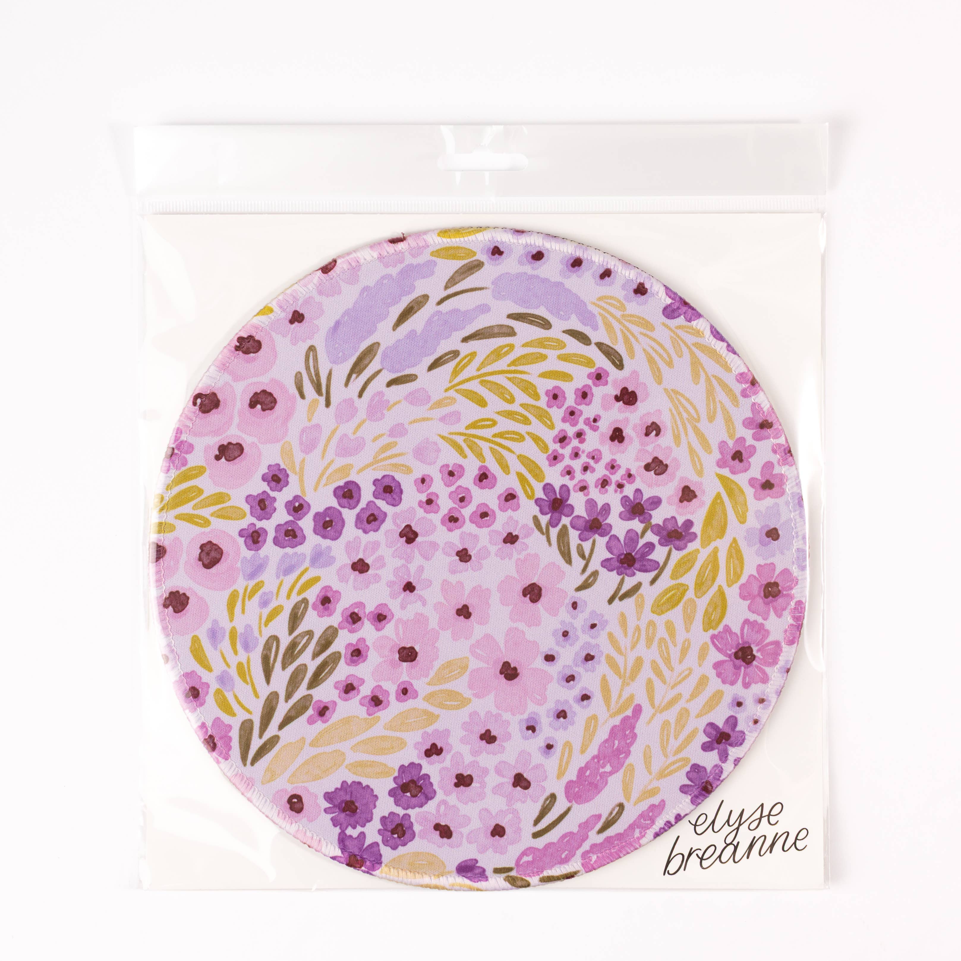 Elyse Breanne Design – Tapete de rato por atacado – Mousepad Floral Lilás4