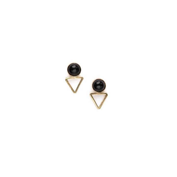 Onyx Tiny Elder Studs for wholesale by Michelle Starbuck Designs