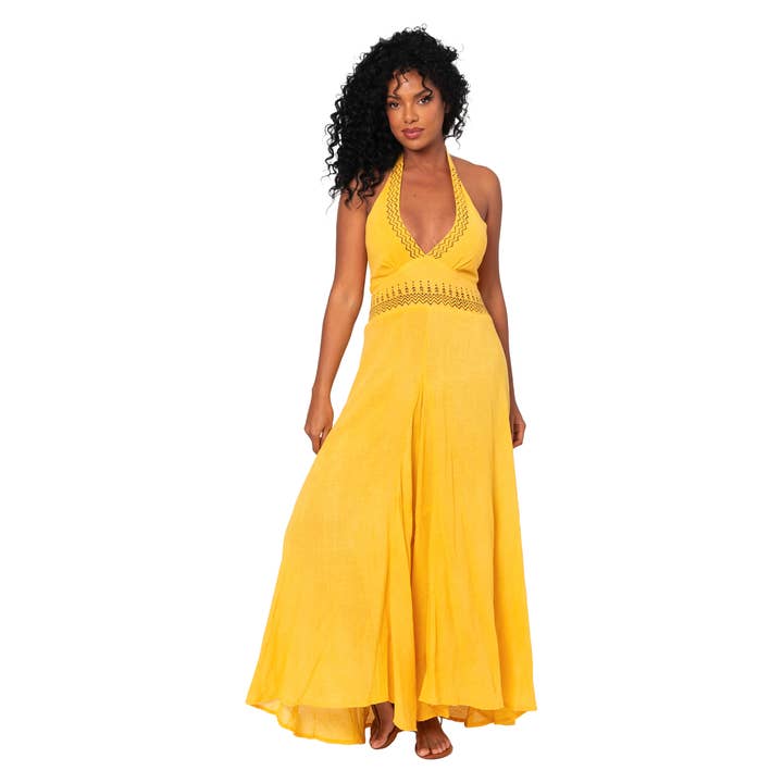 La Mano Boho - Wholesale Jumpsuit - Women's - LONG SLEEVELESS SUMMER JUMPSUIT MBCO3002C