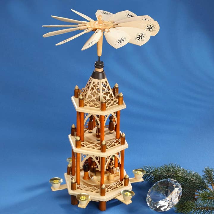 Christmas Pyramid 2-tier laser for wholesale by Marketplace24
