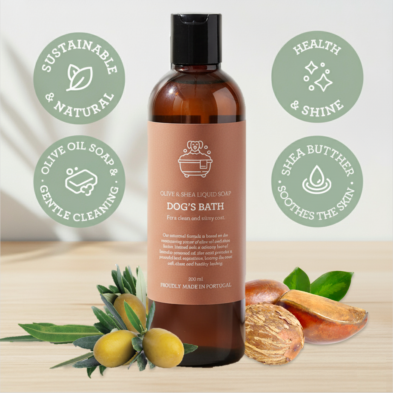 Generosa - Wholesale Pet Shampoo - Dog - Generosa Dog’s Bath – Olive & Shea Liquid Soap 200 ml1