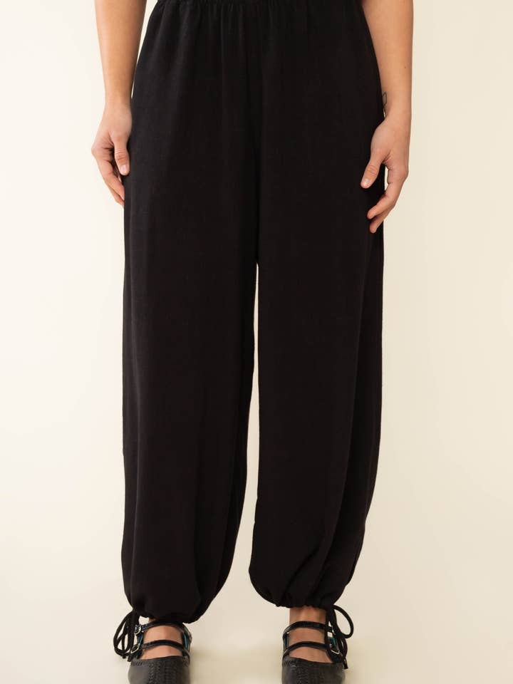 NLT - Vendita all'ingrosso Pantalone - Donna - Pantaloni in lino con orlo con coulisse - Plus Size14