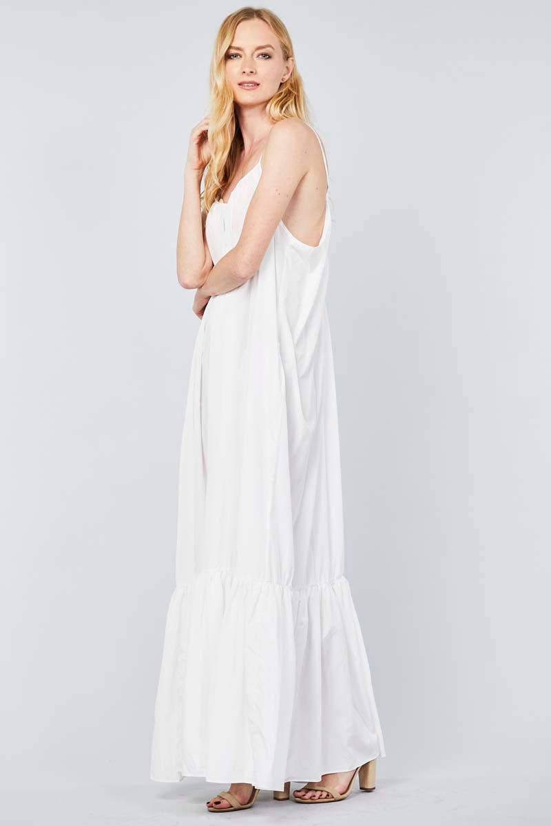 TOV - Vente Robe – femme - [OP4178] Robe à bretelles spaghetti avec dos bas30