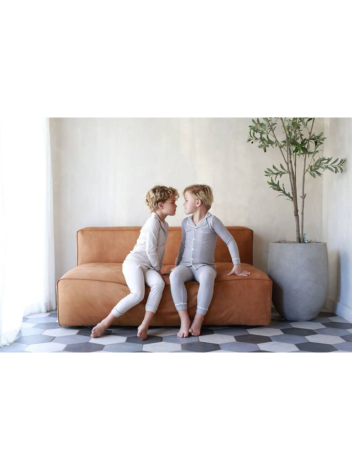 Pouf – wholesale Pyjamasset - Barn – Ribbad Farfar PJ - Nude4