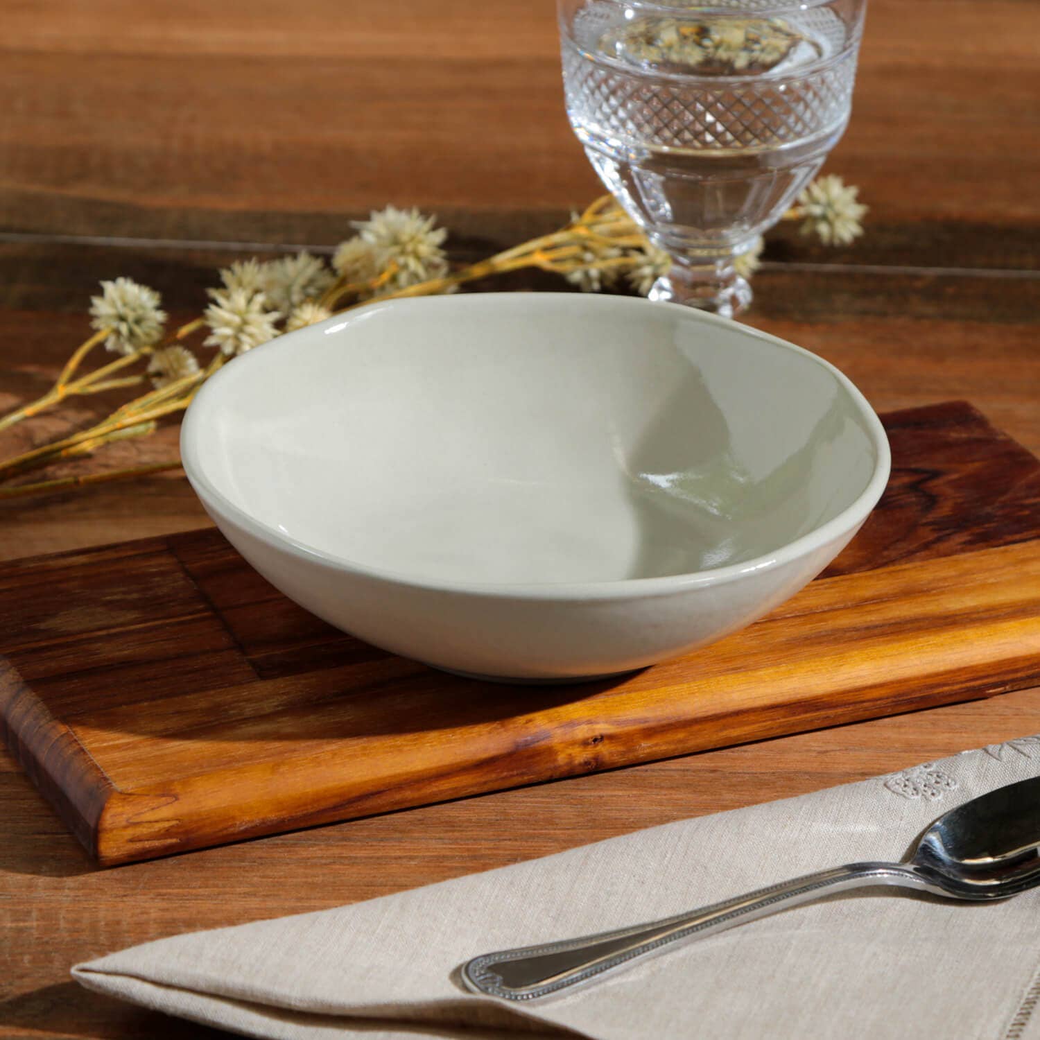 Ivoire Bol à céréales en grès 17,6 oz en vente sur Faire1